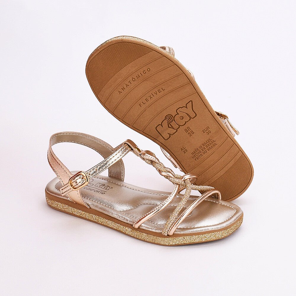 RASTEIRA FLAT OURO Kidy - Kidy Calçados - 