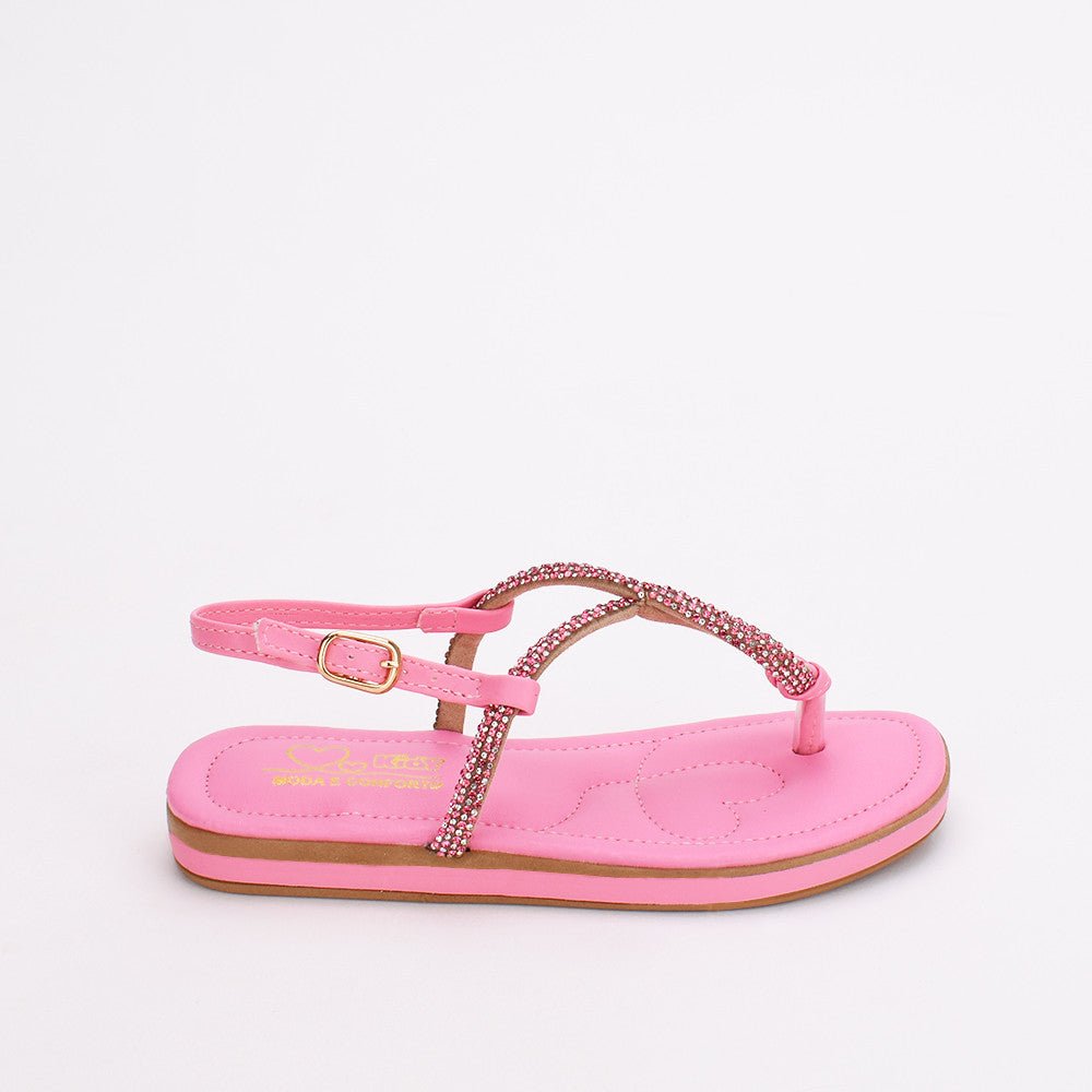 RASTEIRA FLAT ROSA KIDY - Kidy Calçados - 