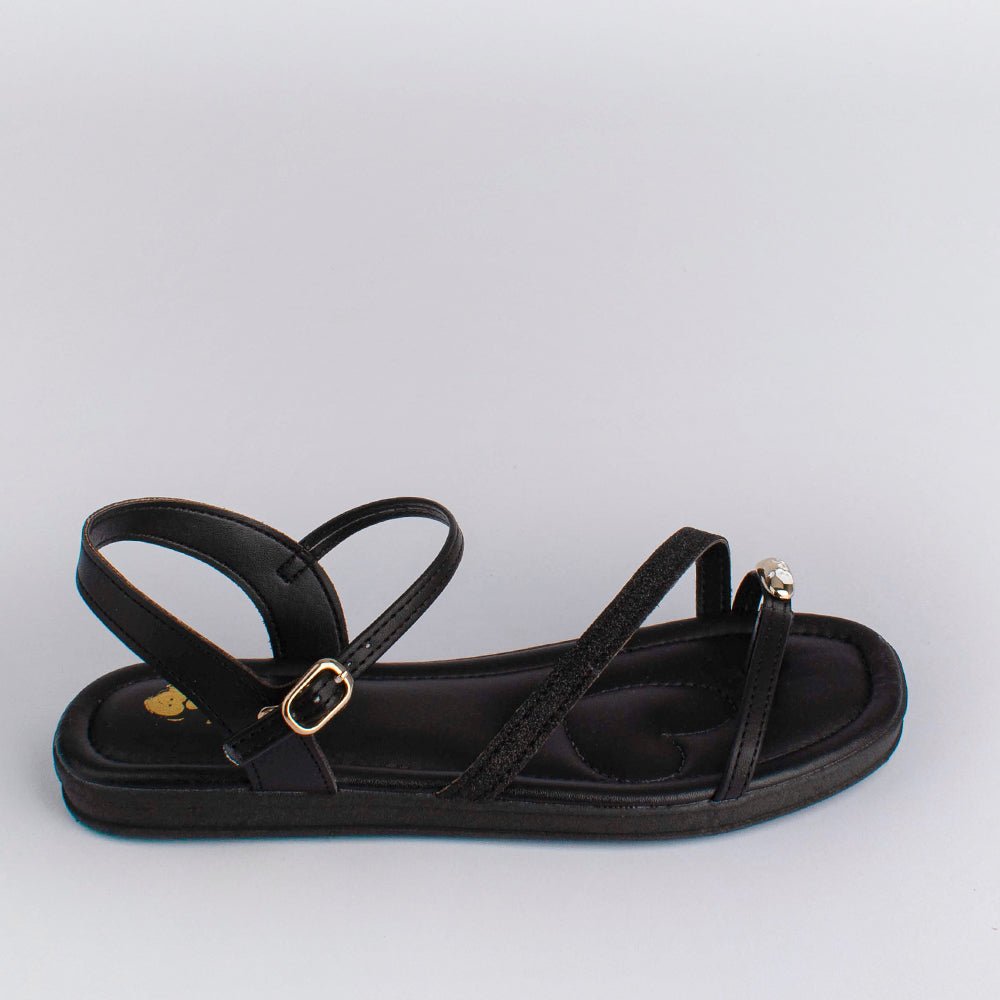 Rasteira Menina Kidy Flat Preto - Kidy Calçados - 