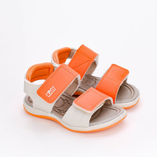 Sandália Bebê Menino Kidy Baby Equilíbrio Natural/Laranja Antiderrapante 16 ao 22 - Kidy Calçados - 