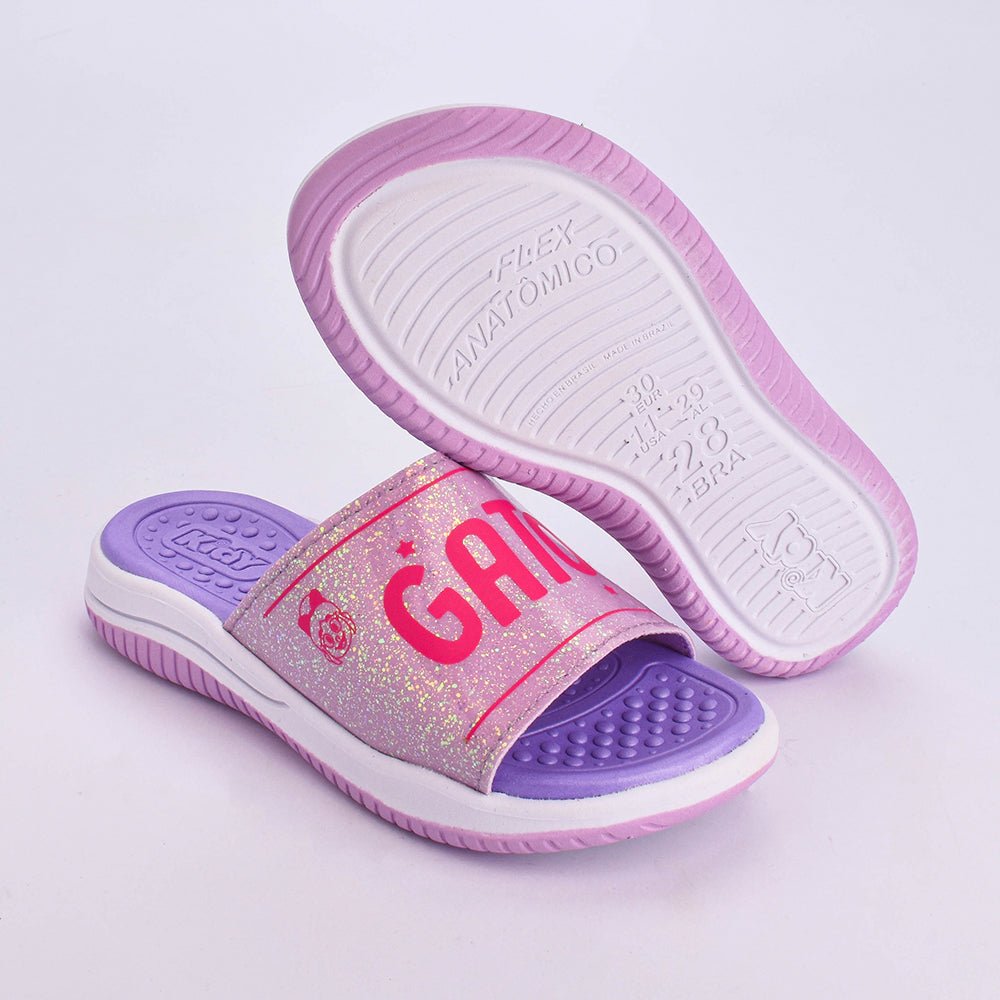 SANDÁLIA Chinelo Infantil Menina Gato Galáctico KIDY FLY GG LILAS/PINK Kidy - Kidy Calçados - Sandália e Papete