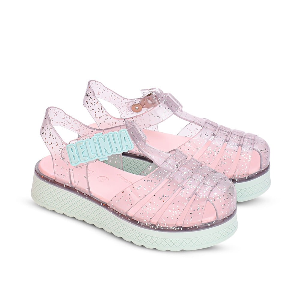 Sandália Infantil Kidy Belinha Gloss Verde com Glitter Conforto e Estilo - Kidy Calçados -
