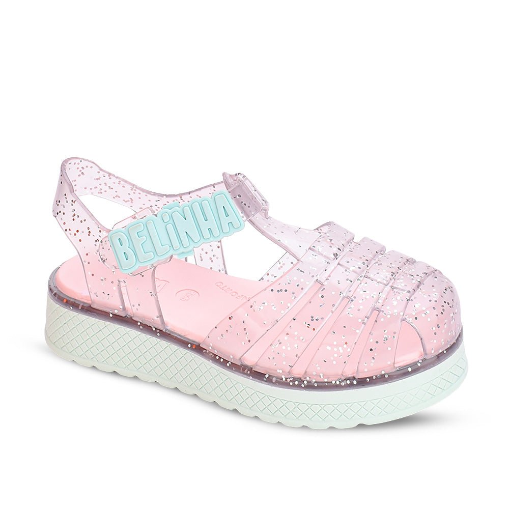 Sandália Infantil Kidy Belinha Gloss Verde com Glitter Conforto e Estilo - Kidy Calçados -