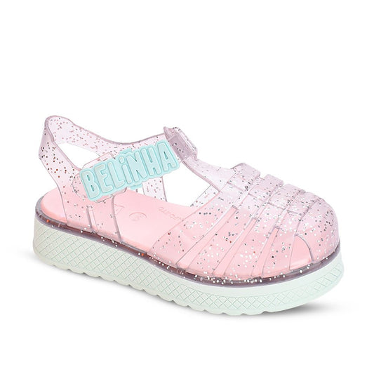 Sandália Infantil Kidy Belinha Gloss Verde com Glitter Conforto e Estilo - Kidy Calçados -