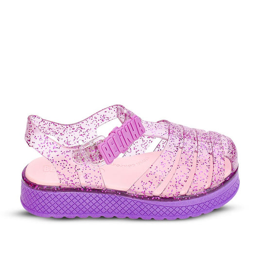 Sandália Infantil Menina Kidy Belinha Gloss Lilás Glitter Conforto e Brilho - Kidy Calçados - Sandália e Papete