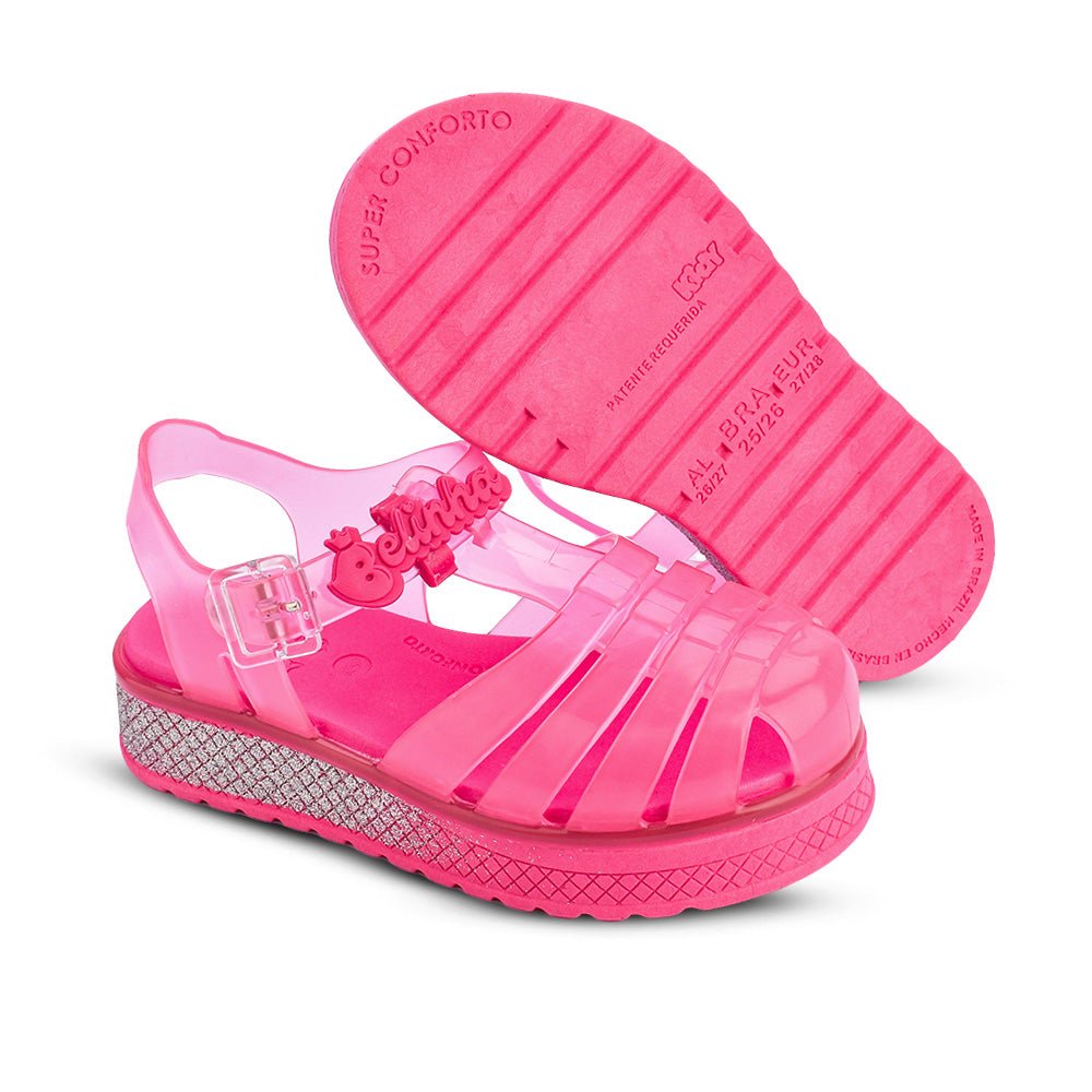 Sandália Infantil Menina Kidy Belinha Gloss Pink Conforto Delicada - Kidy Calçados - Sandália e Papete