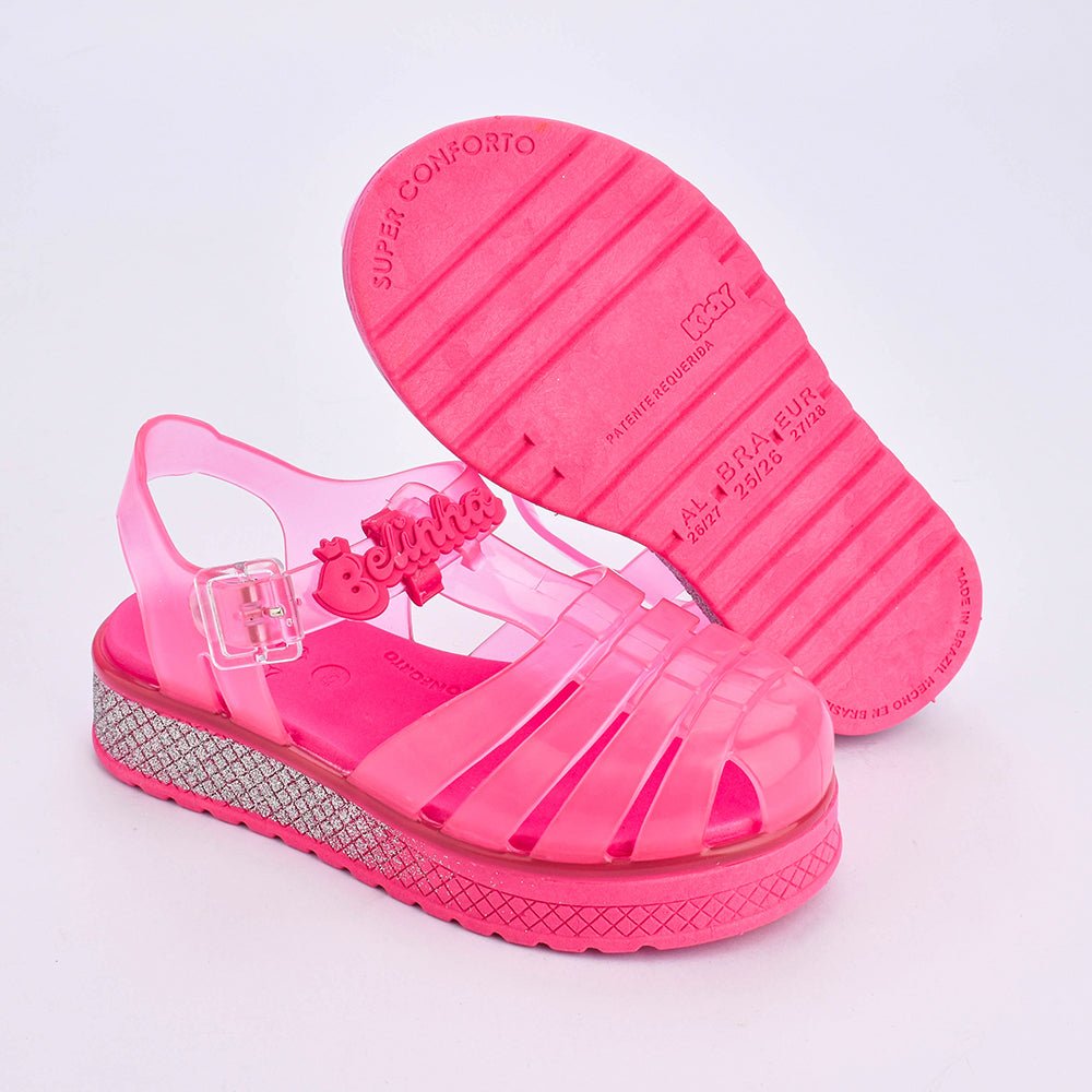 Sandália Infantil Menina Kidy Belinha Gloss Pink Conforto Delicada - Kidy Calçados - Sandália e Papete