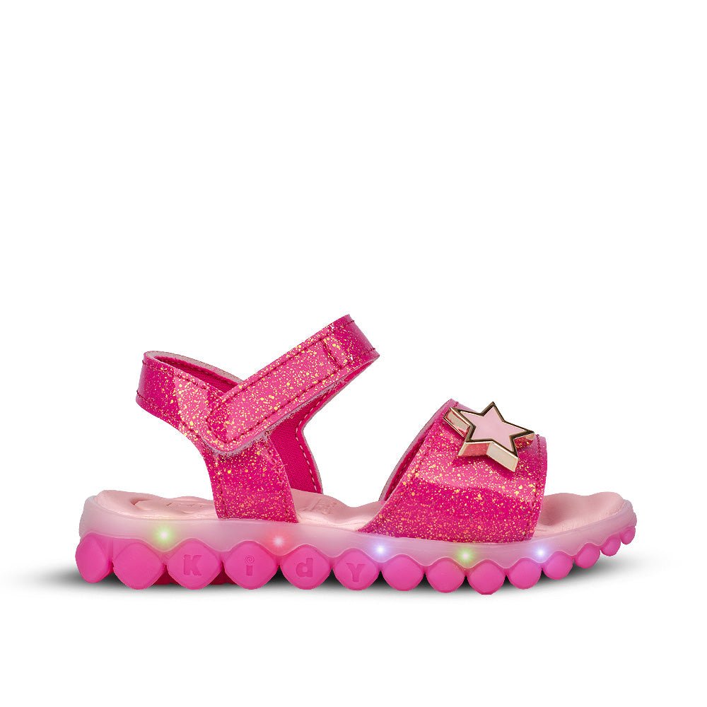 Sandália Infantil Menina Kidy Brinca Flex Pink Luz E led - Kidy Calçados -