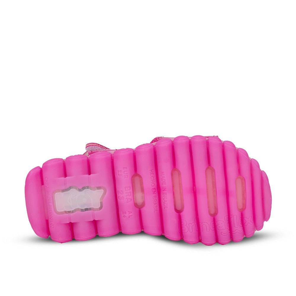 Sandália Infantil Menina Kidy Brinca Flex Pink Luz E led - Kidy Calçados -