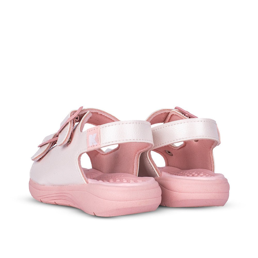 Sandália Infantil Menina Kidy Fly Baby Branco/Rosa Primeiros Passos - Kidy Calçados - 