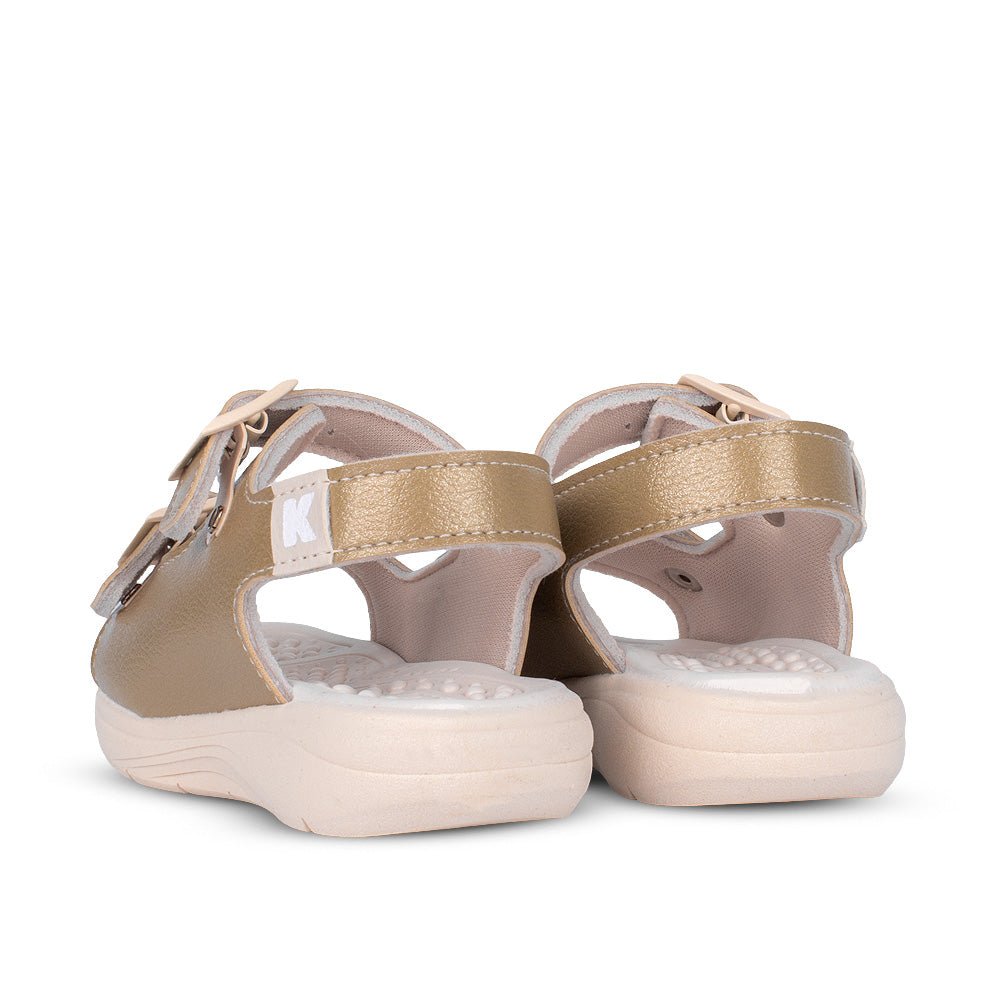 Sandália Infantil Menina Kidy Fly Baby Ouro Conforto Primeiros Passos - Kidy Calçados - 