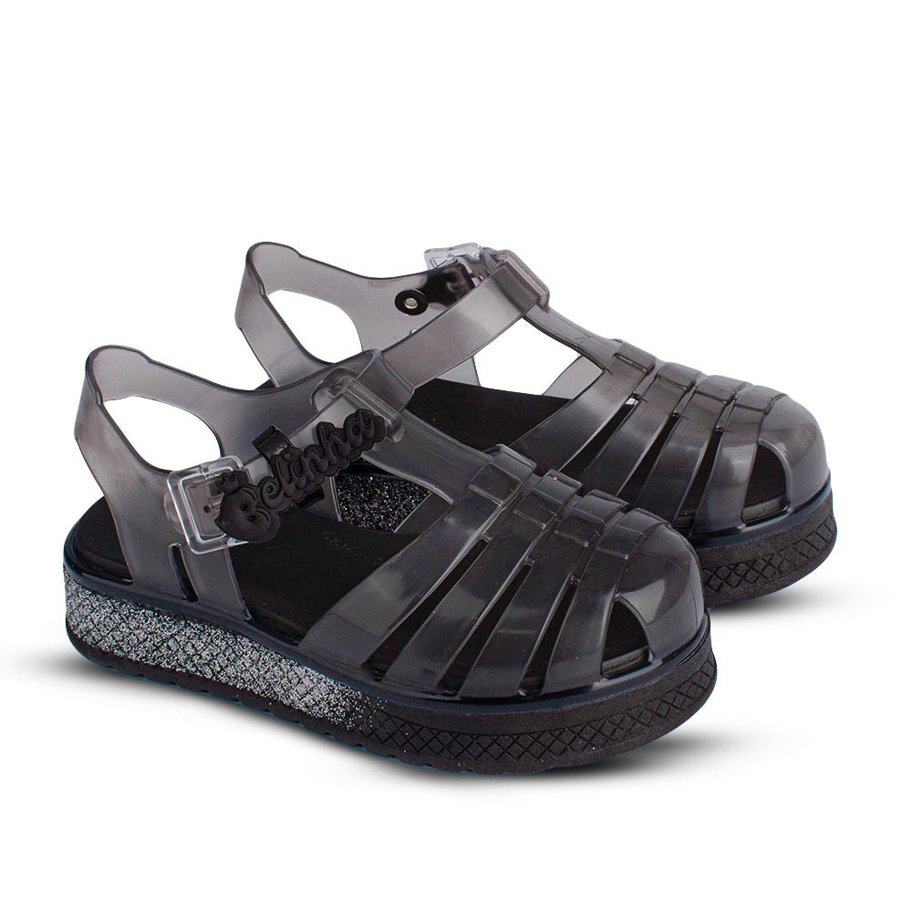 Sandália Infantil Menina Kidy Gloss Belinha Preto Conforto e Estilo - Kidy Calçados - Sandália e Papete