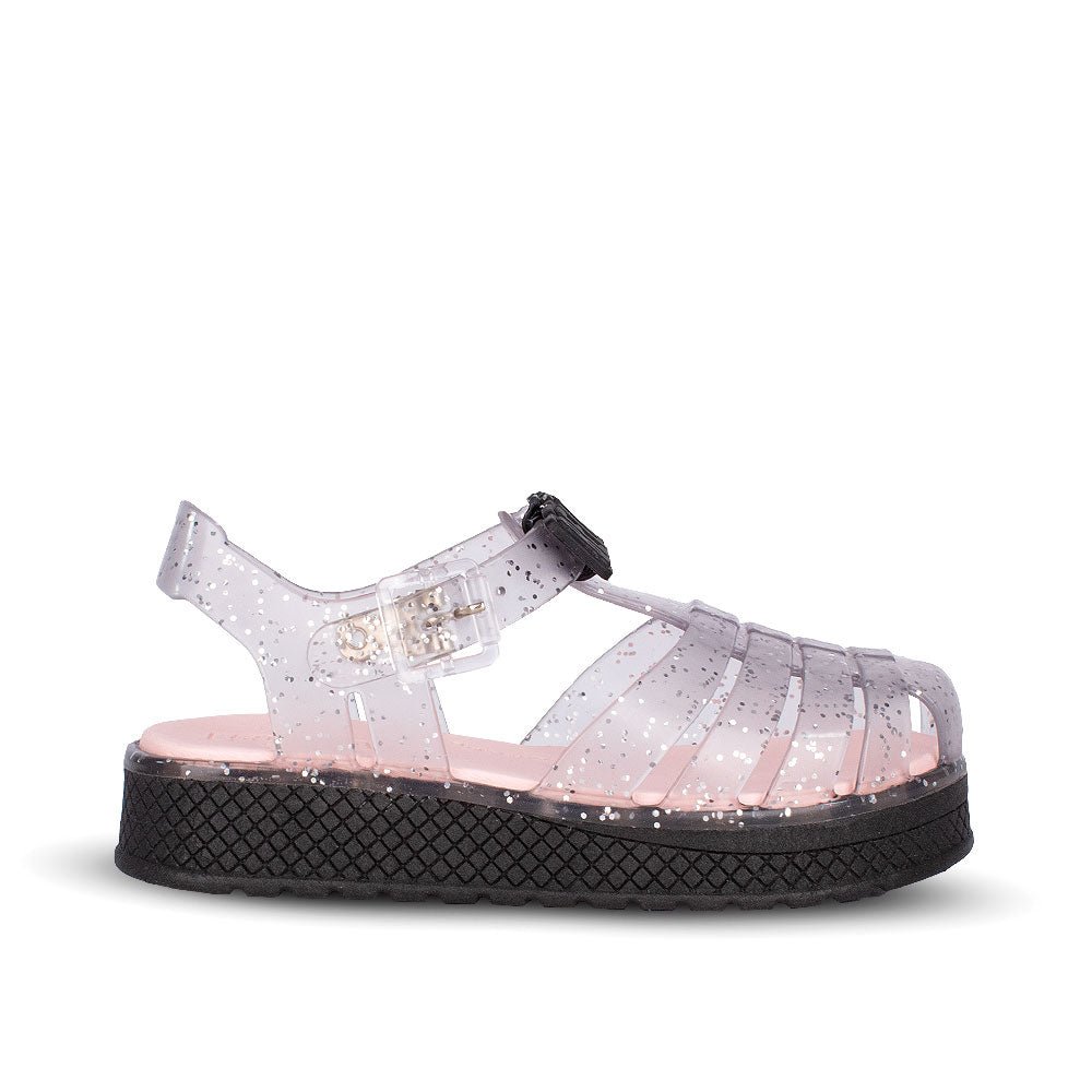 Sandália Infantil Menina Kidy Gloss Belinha Preto Glitter Delicada - Kidy Calçados - Sandália e Papete