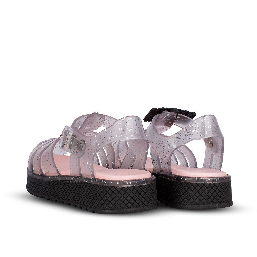 Sandália Infantil Menina Kidy Gloss Belinha Preto Glitter Delicada - Kidy Calçados - Sandália e Papete