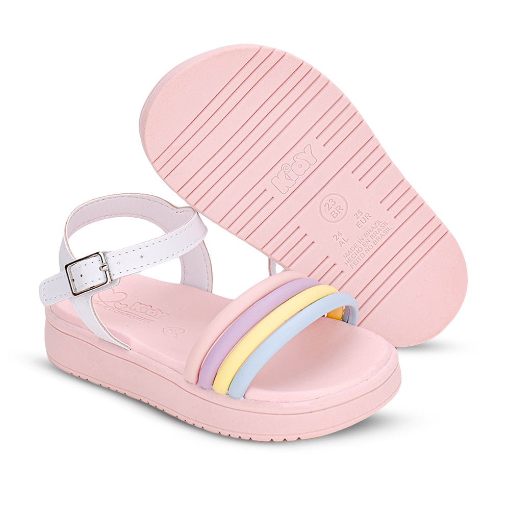 Sandália Infantil Menina Kidy Mini Flatform Com Brinquedo Surpresa Branco - Kidy Calçados -