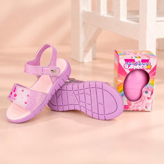 Sandália Infantil Menina Kidy Toys Lilás Delicada Unicórnio - Kidy Calçados - Sandália e Papete