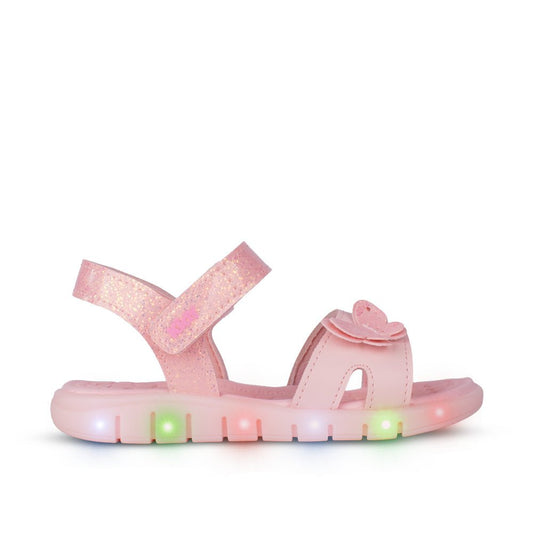 Sandália Infantil Menina Kidy Wave Light Nude e Glitter 25 ao 32 Anatômica - Kidy Calçados - 
