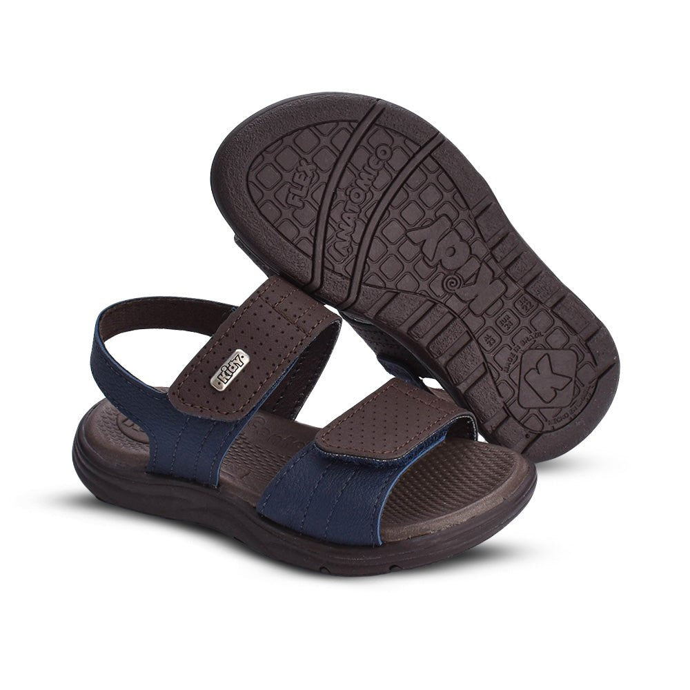 Sandália Infantil Menino Kidy Flex Anatômica Marinho Café - Kidy Calçados - Sandália e Papete