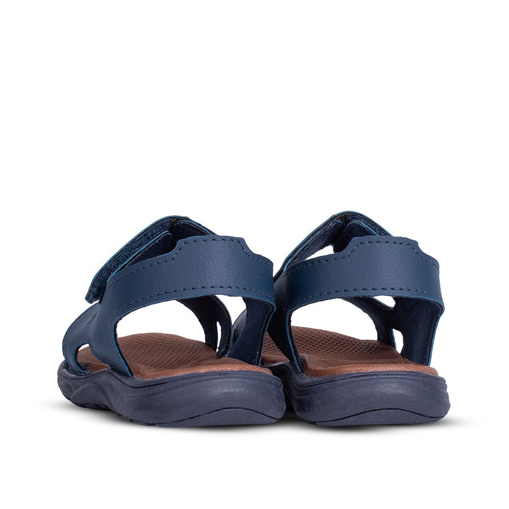 Sandália Infantil Menino Kidy Flex Anatômica Marinho e Caramelo Velcro e Palmilha EVA - Kidy Calçados - 