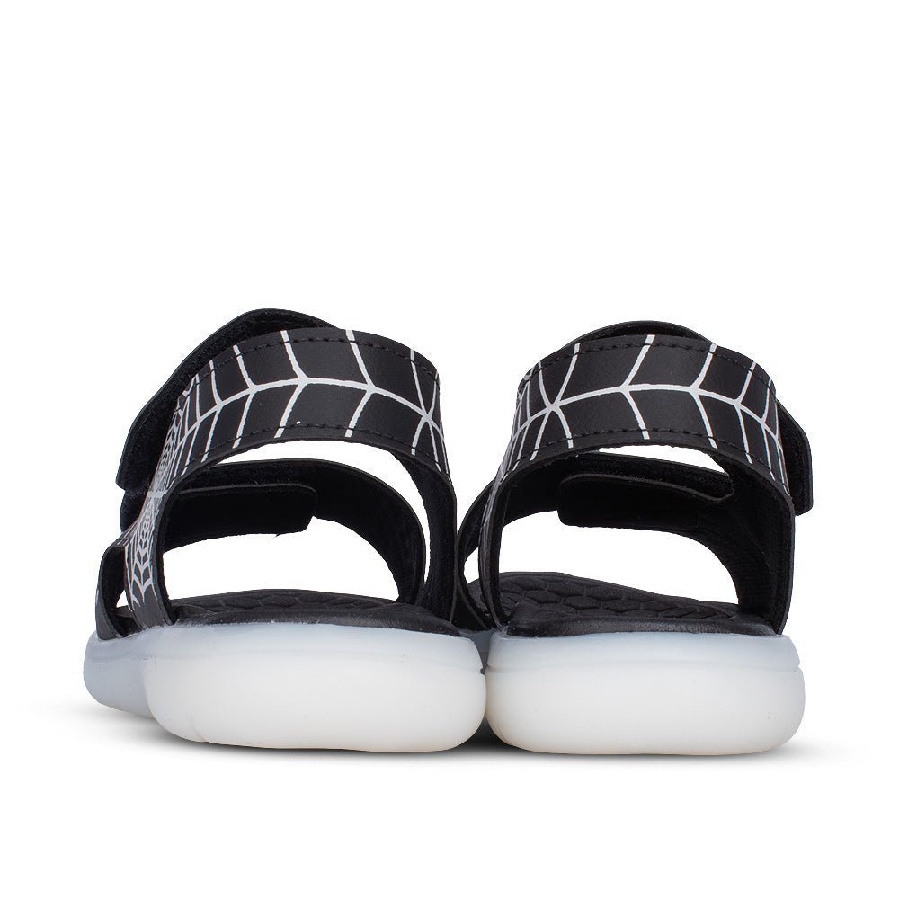 Sandália Infantil Menino Kidy Flex Light Preta Led Velcro Pisca Pisca - Kidy Calçados - 