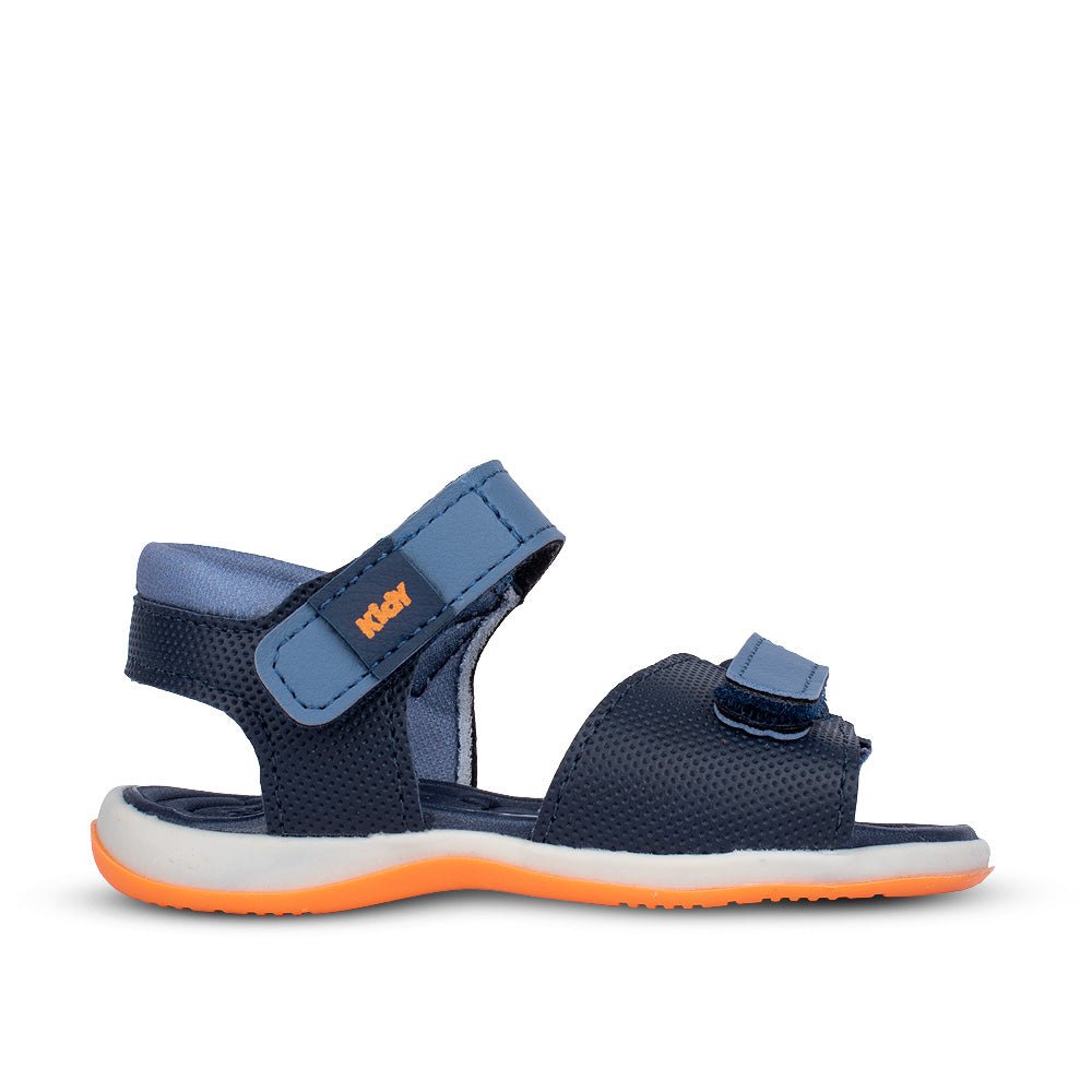 Sandália Infantil Menino Kidy Fly Baby Marinho Esportiva Velcro Duplo - Kidy Calçados - 