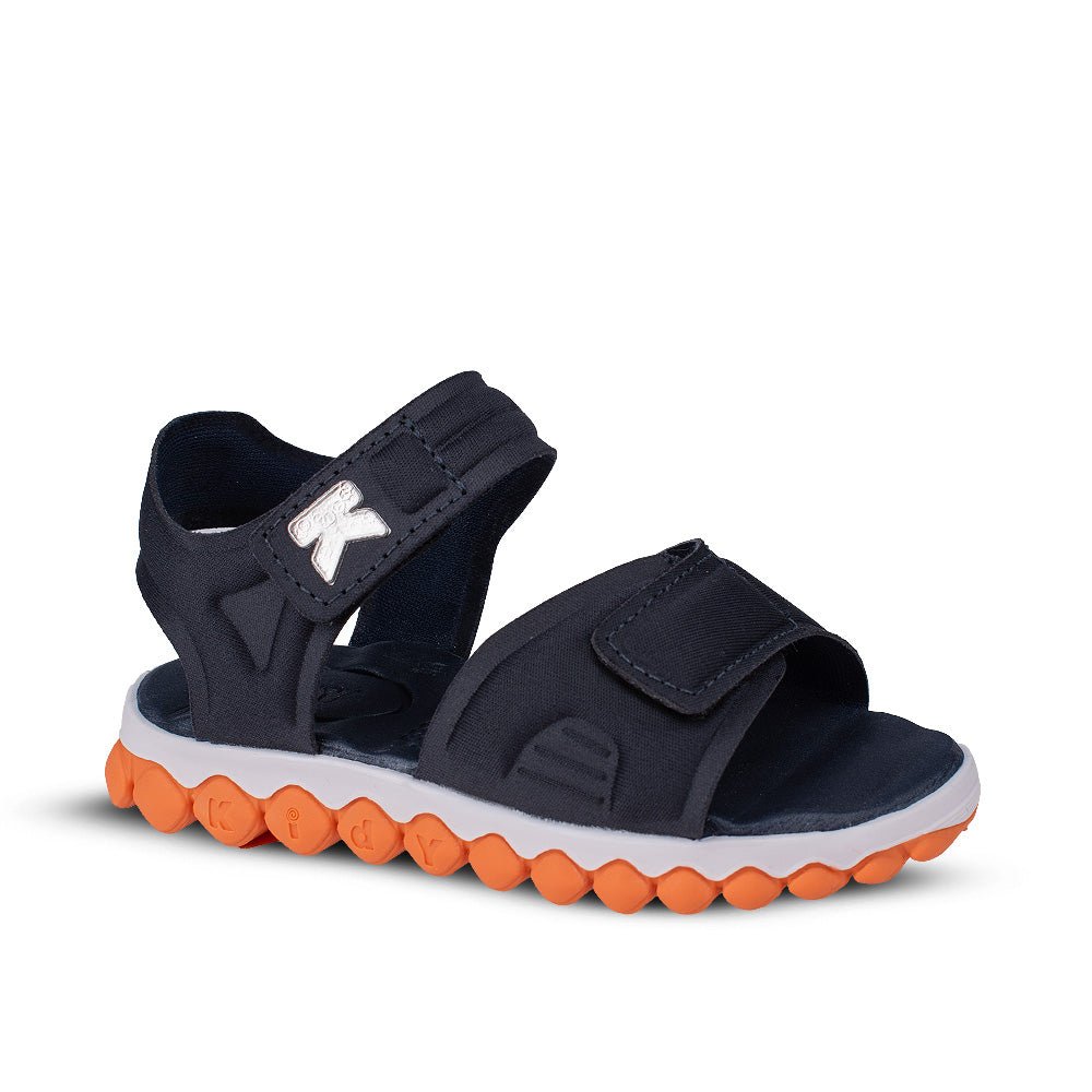 Sandália Infantil Menino Kidy Marinho/Laranja Brinca Flex - Kidy Calçados -