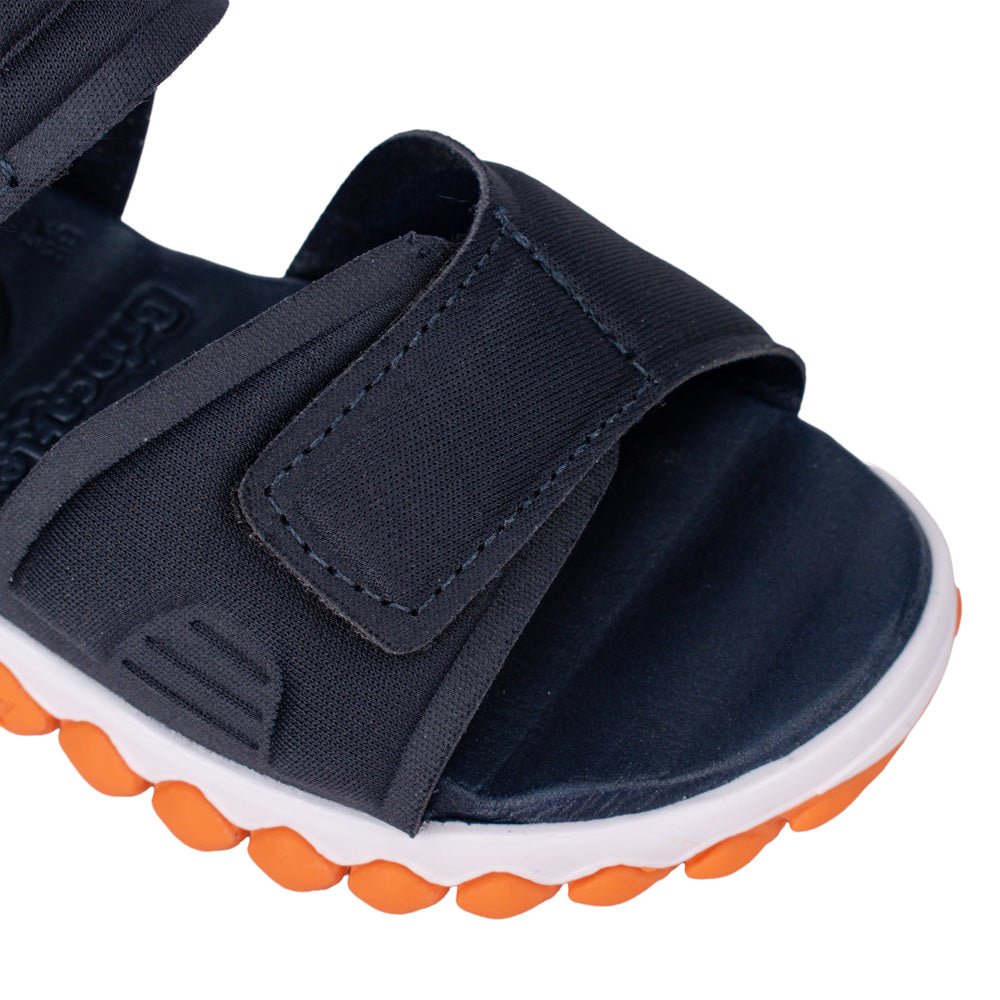Sandália Infantil Menino Kidy Marinho/Laranja Brinca Flex - Kidy Calçados -