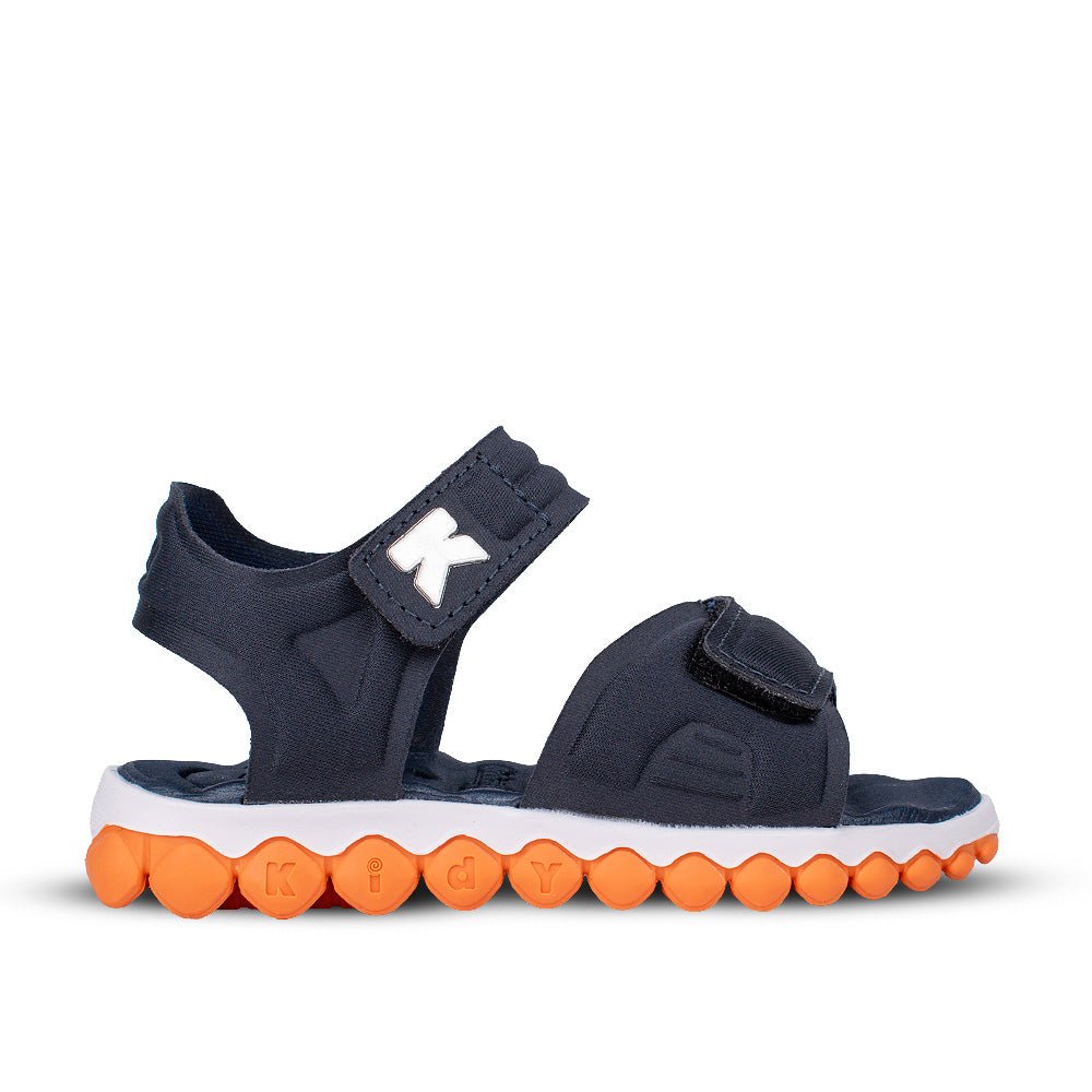 Sandália Infantil Menino Kidy Marinho/Laranja Brinca Flex - Kidy Calçados -