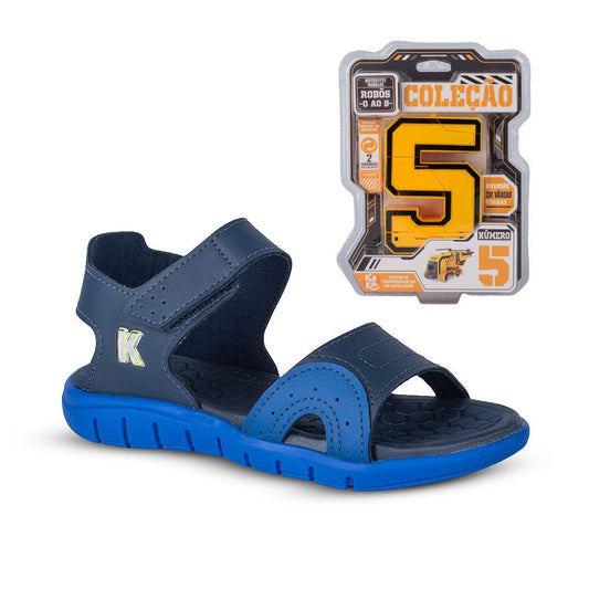 Sandália Infantil Menino Kidy Toys Azul Marinho + Brinquedo - Kidy Calçados - Sandália e Papete