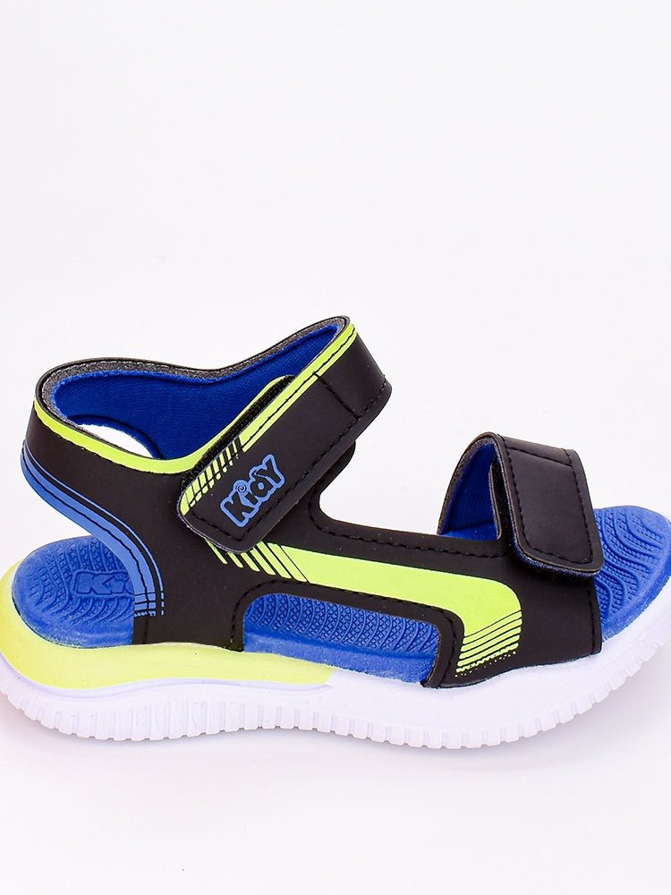 SANDALIA KIDY FLY BABY PRETO/AMARELO NEON/AZUL ROYAL Kidy - Kidy Calçados - Sandália e Papete