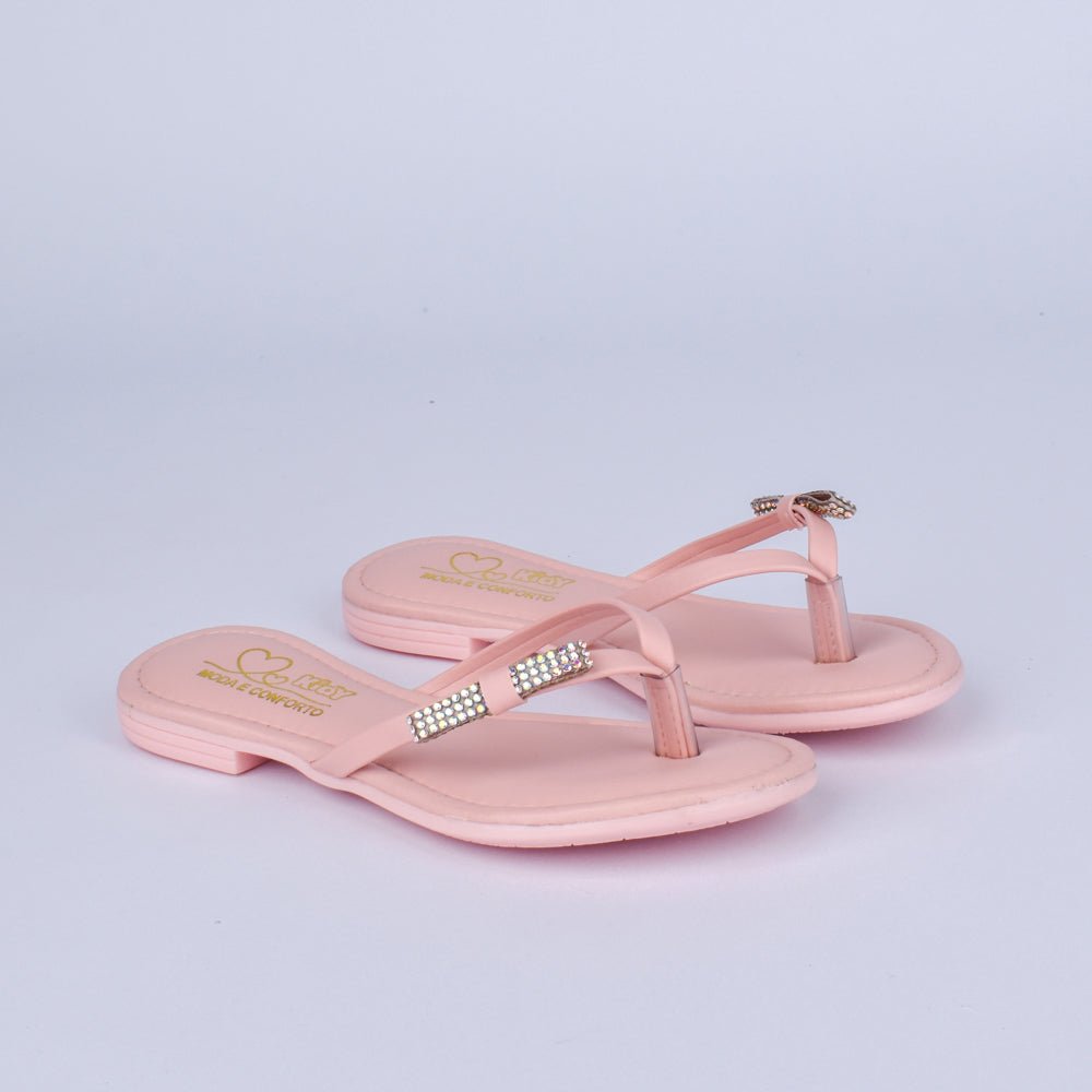 Sandália Menina Infantil Kidy Flat Ibiza Nude - Kidy Calçados - Sandália e Papete