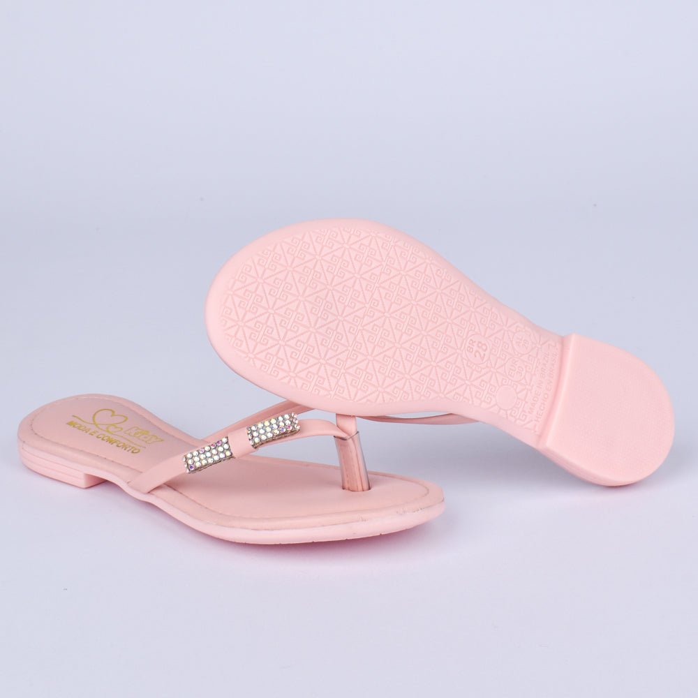 Sandália Menina Infantil Kidy Flat Ibiza Nude - Kidy Calçados - Sandália e Papete