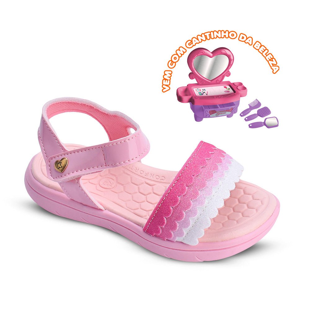 Sandália Menina Infantil Kidy Toys Baby Rosa - Kidy Calçados - Sandália e Papete