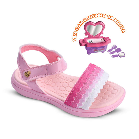 Sandália Menina Infantil Kidy Toys Baby Rosa - Kidy Calçados - Sandália e Papete