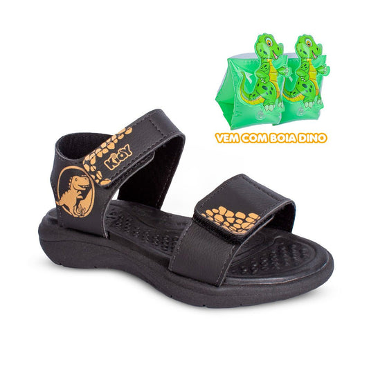 Sandália Menino Infantil Kidy Fly Baby Preto Crepe - Kidy Calçados - Sandália e Papete