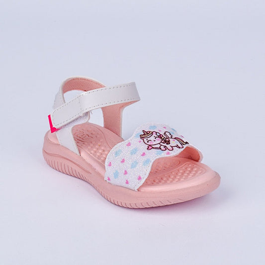 Sandália Papete Infantil Kidy Fly Unicórnio com Pulseira Branca - Kidy Calçados - Sandália e Papete
