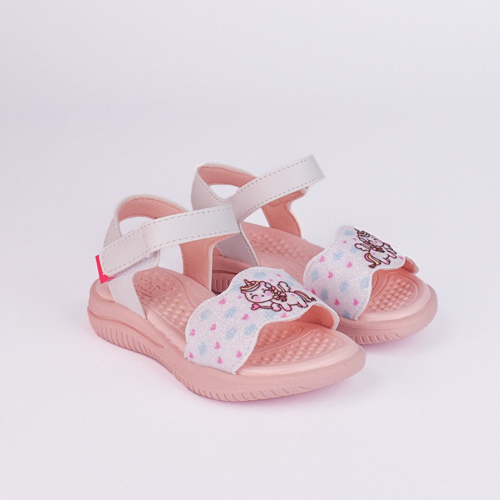 Sandália Papete Infantil Kidy Fly Unicórnio com Pulseira Branca - Kidy Calçados - Sandália e Papete