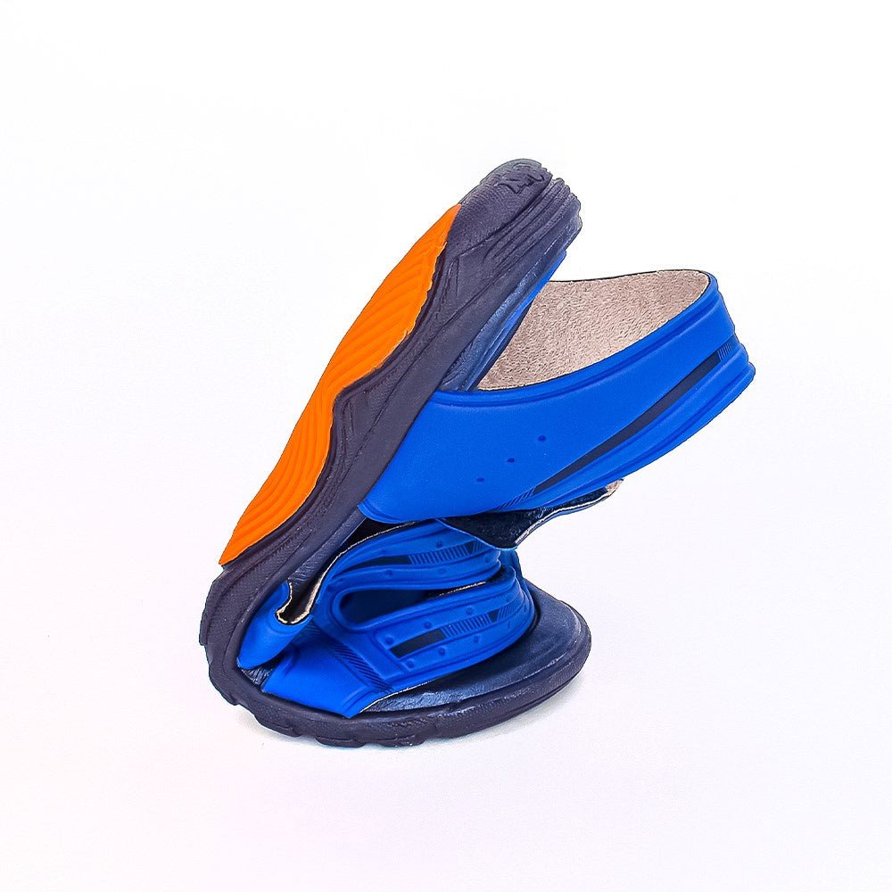 SANDÁLIA PAPETE MENINO KIDY TOYS AZUL/LARANJA - Kidy Calçados - Sandália e Papete