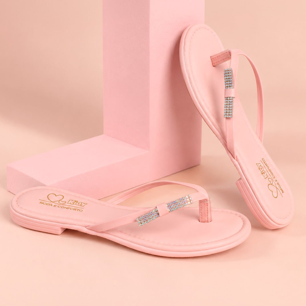 Sandália Rasteira Infantil Menina Kidy Flat Nude Delicada Anatômica - Kidy Calçados - Sandália e Papete