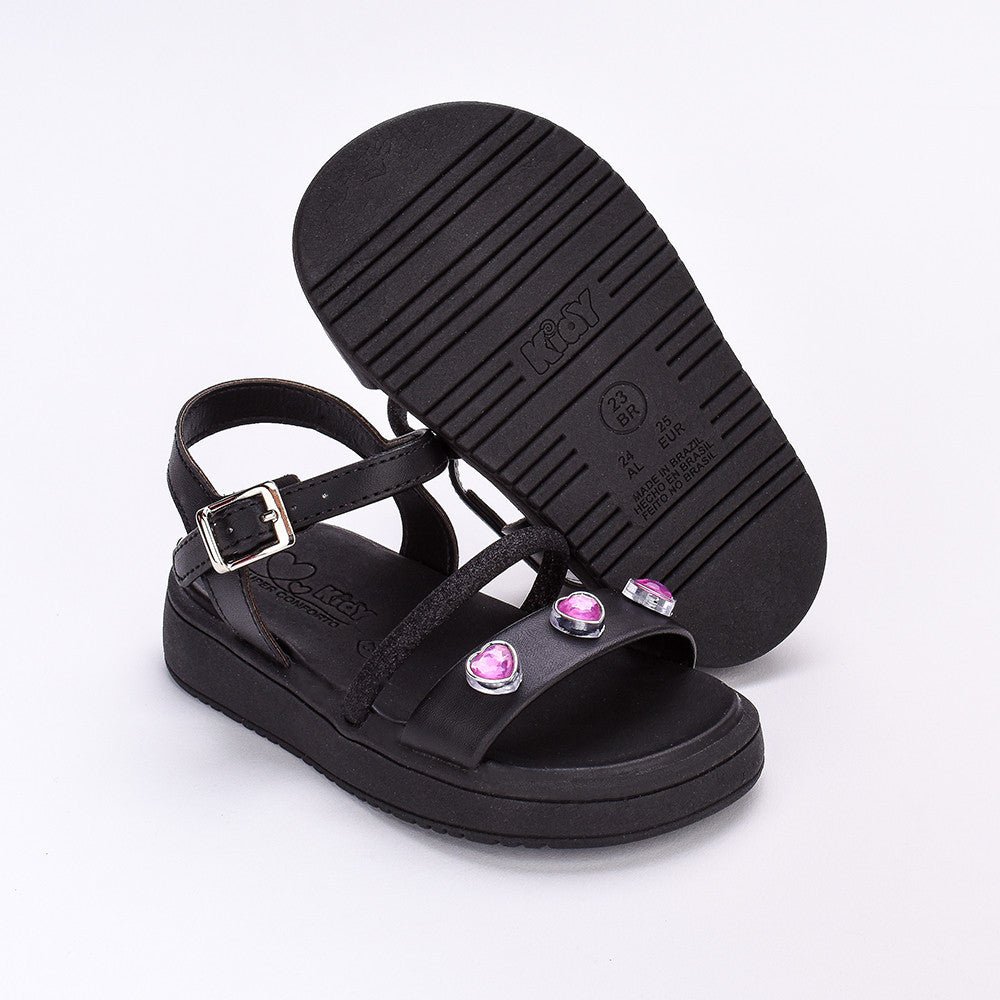 SAND.KIDY MINI FLAT FORM Brinquedo Surpresa PRETO Kidy - Kidy Calçados - Sandália e Papete