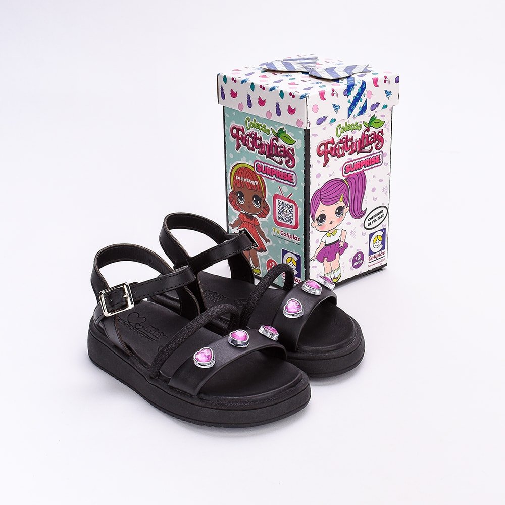 SAND.KIDY MINI FLAT FORM Brinquedo Surpresa PRETO Kidy - Kidy Calçados - Sandália e Papete