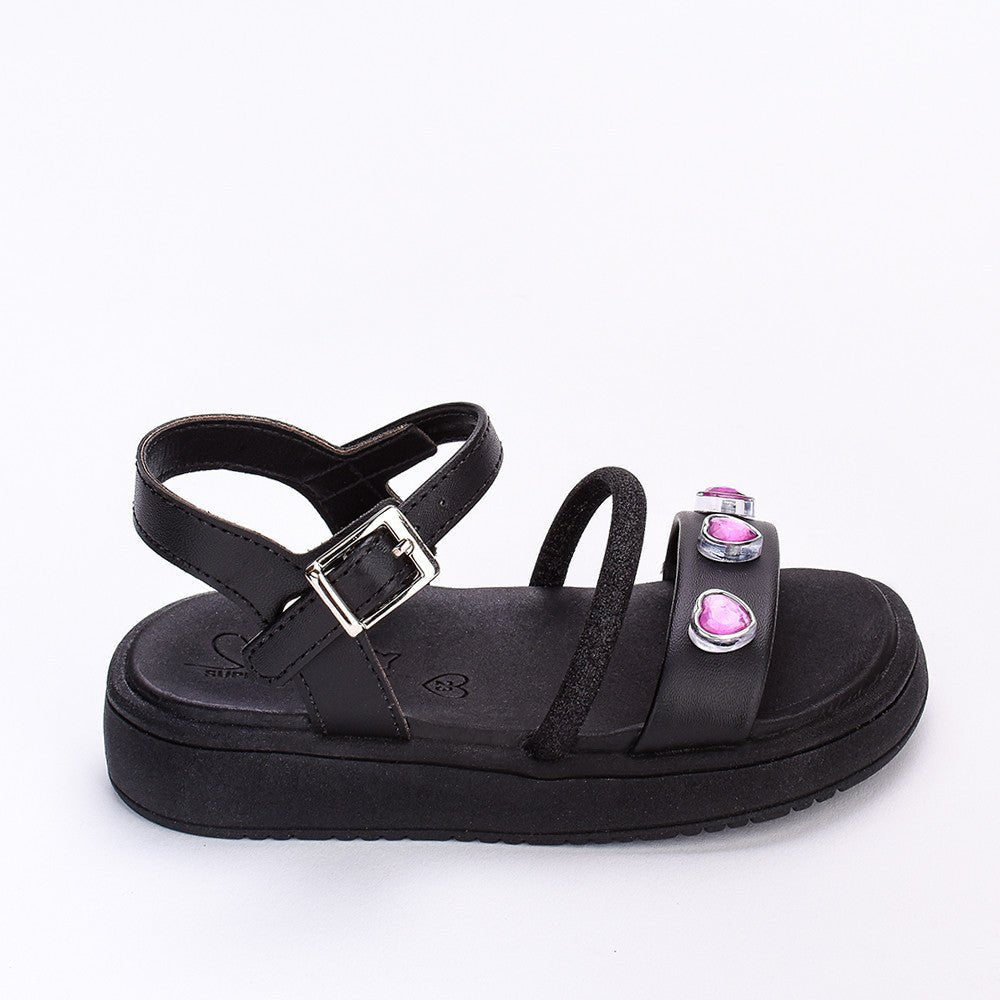 SAND.KIDY MINI FLAT FORM Brinquedo Surpresa PRETO Kidy - Kidy Calçados - Sandália e Papete