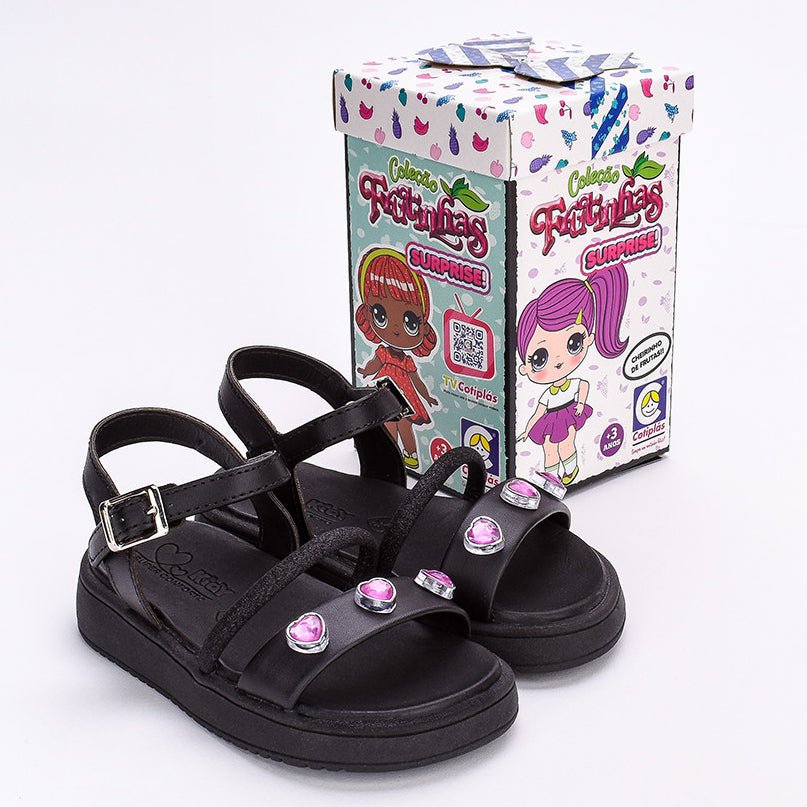 SAND.KIDY MINI FLAT FORM Brinquedo Surpresa PRETO Kidy - Kidy Calçados - Sandália e Papete
