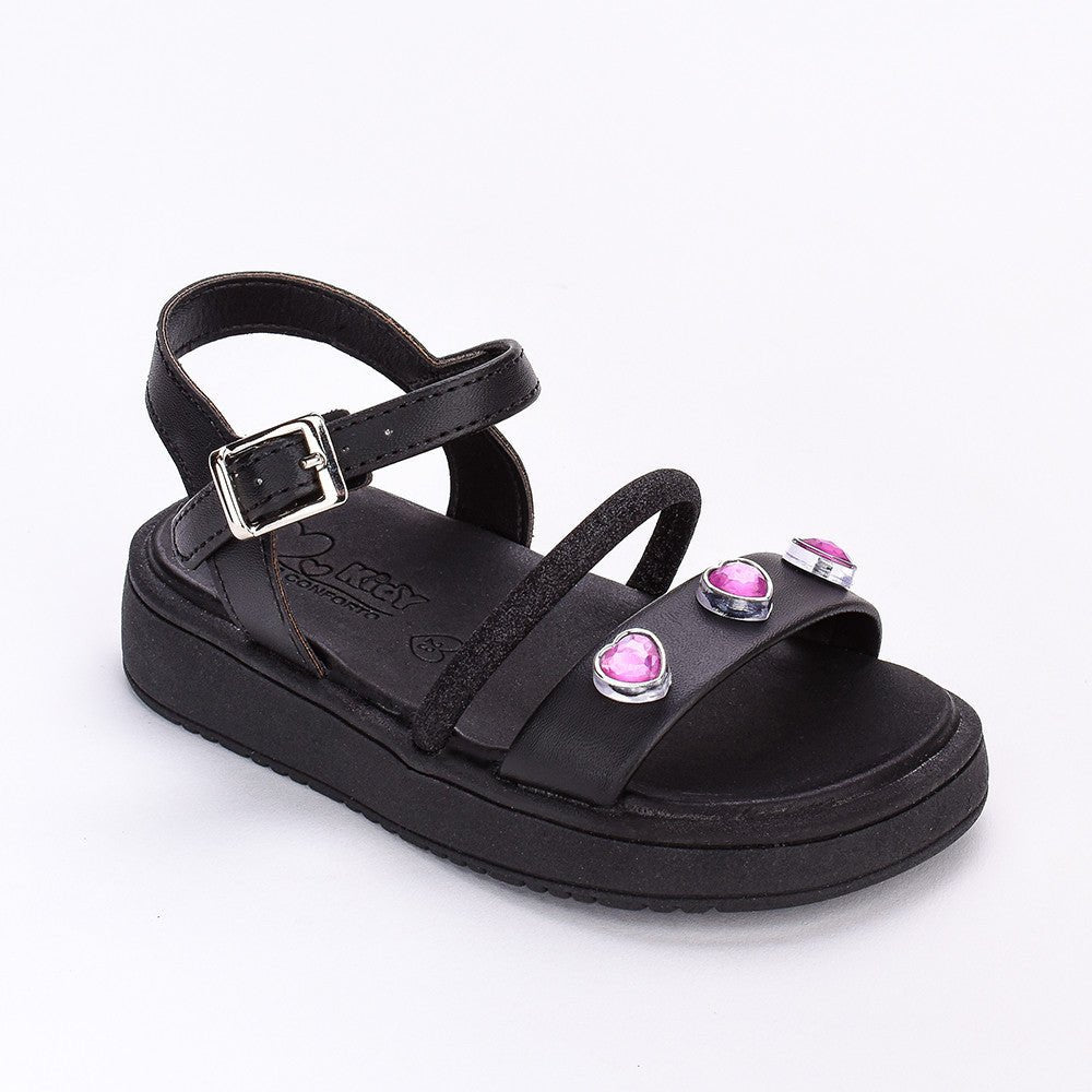 SAND.KIDY MINI FLAT FORM Brinquedo Surpresa PRETO Kidy - Kidy Calçados - Sandália e Papete