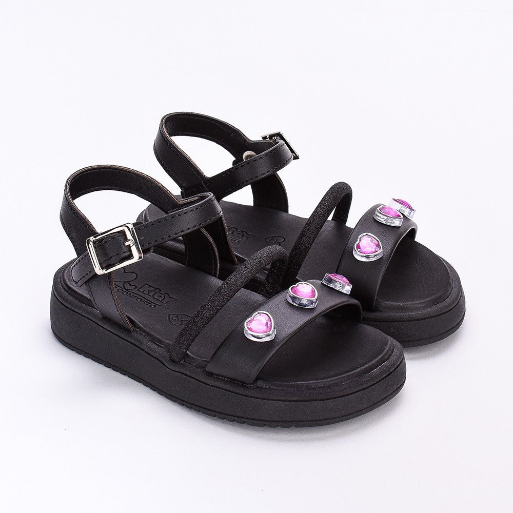 SAND.KIDY MINI FLAT FORM Brinquedo Surpresa PRETO Kidy - Kidy Calçados - Sandália e Papete