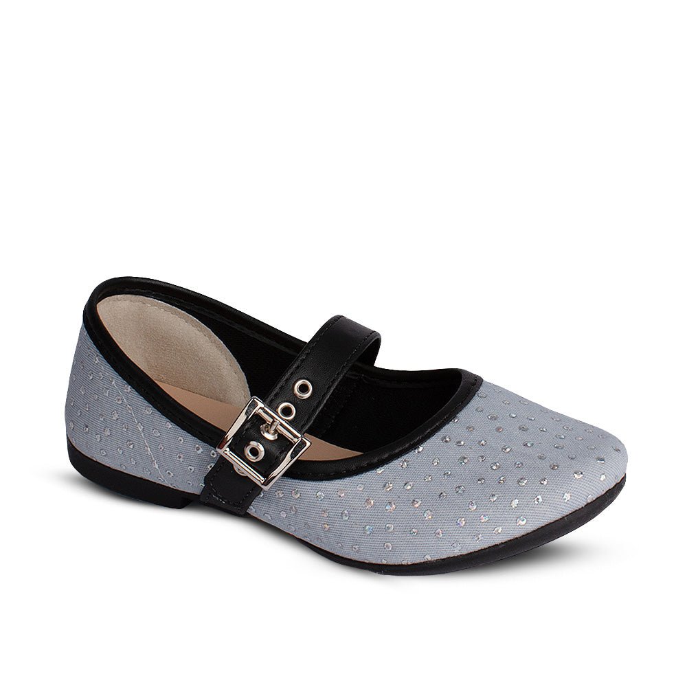 Sapatilha Bailarina Kidy Soft Brilho Jeans Preto - Respirável Confortável - Kidy Calçados - Sapatilha