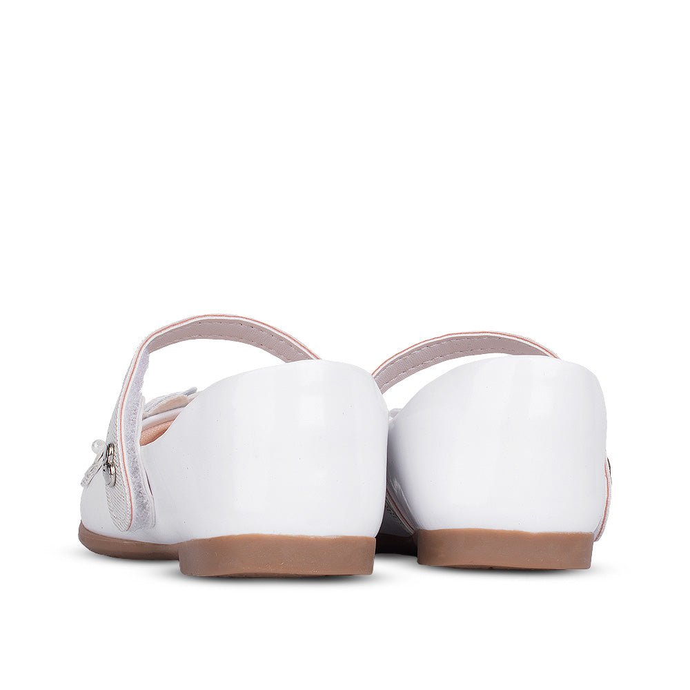 Sapatilha Infantil Menina Kidy Baby Branca Floral Holográfica Delicada - Kidy Calçados - 