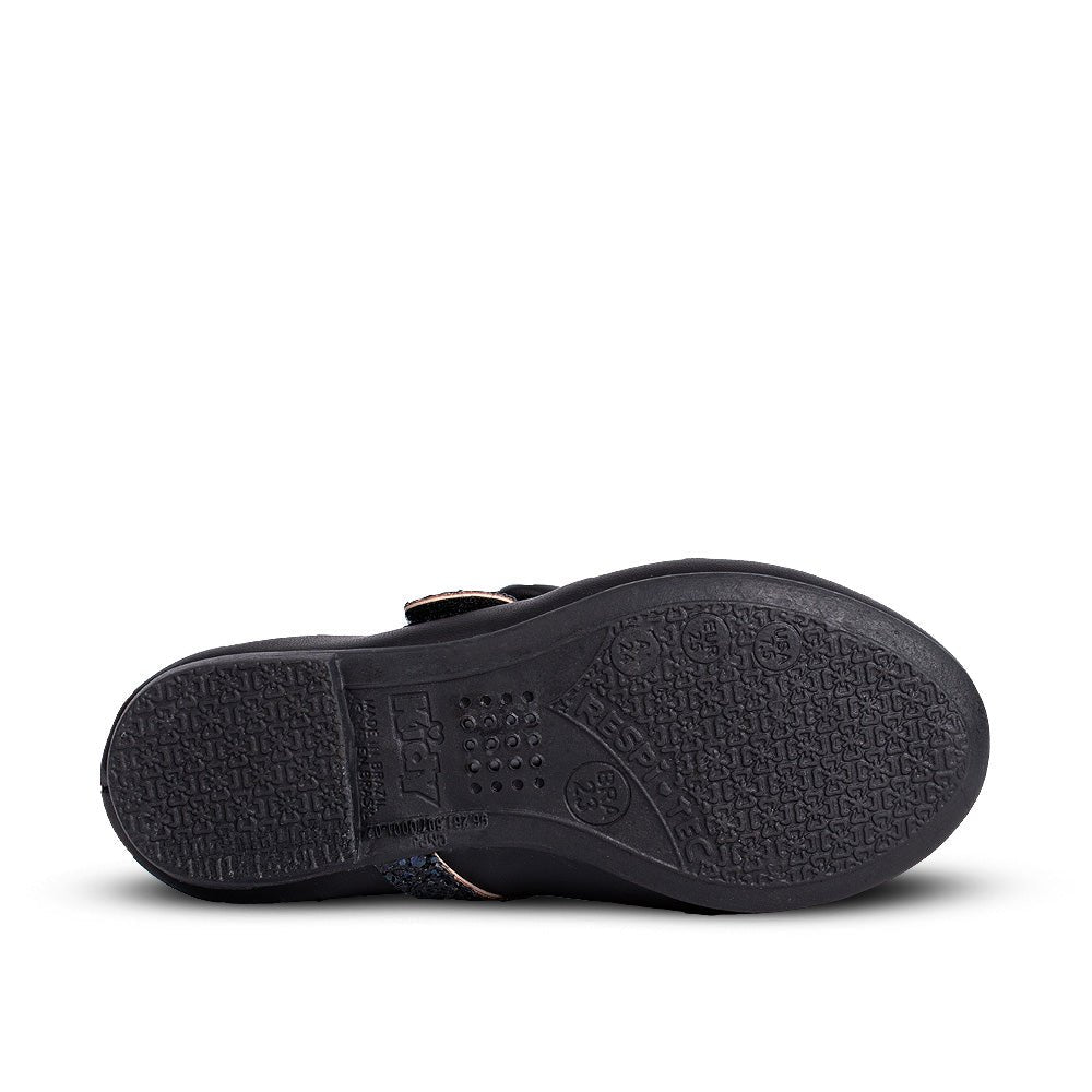 Sapatilha Infantil Menina Kidy Soft Casual Preto Laço Delicada - Kidy Calçados -