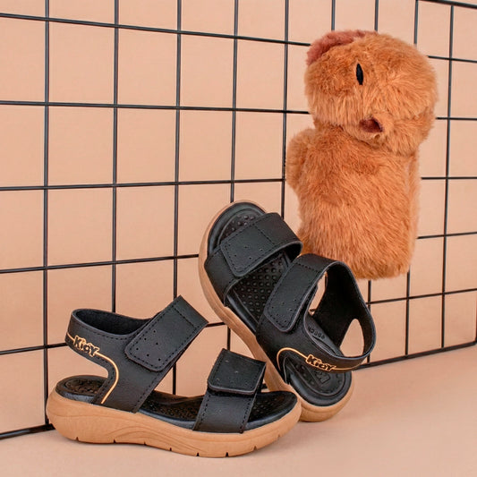 Sandália Infantil Menino Kidy Fly Baby Preto Conforto e Segurança