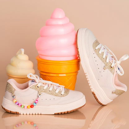 Tênis Menina K360 Estiloso Respitec Marfim